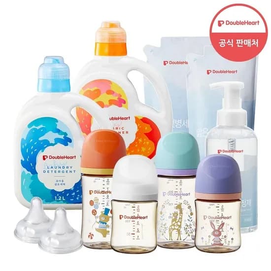더블하트 3세대 젖병 240ml 4개 젖꼭지 4개