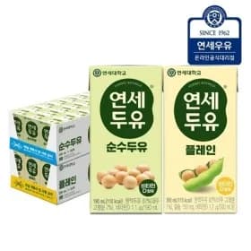 연세두유 순수두유 24팩+ 플레인두유 24팩 (총48팩) 16,950원