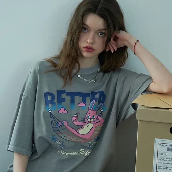 꼼파뇨 피그먼트 반팔티 고스트그레이 19,500원