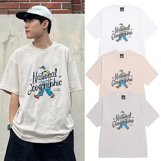 내셔널지오그래픽 세미오버핏 반팔 티셔츠