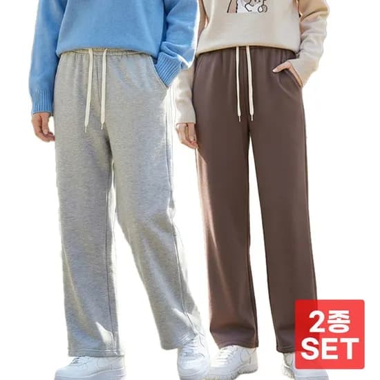 남녀공용 소프트 와이드 스웨트 팬츠 1+1 14,930원