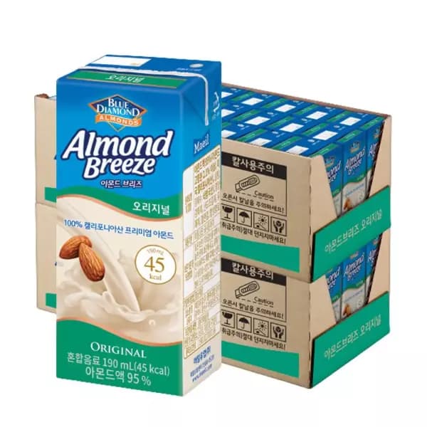 아몬드브리즈 오리지널, 190ml, 48개 20,970원(티멤,카페머니)