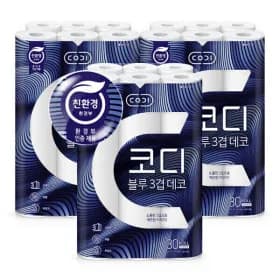 코디 블루 3겹 데코 화장지 30롤 3팩 25,530원 스타배송