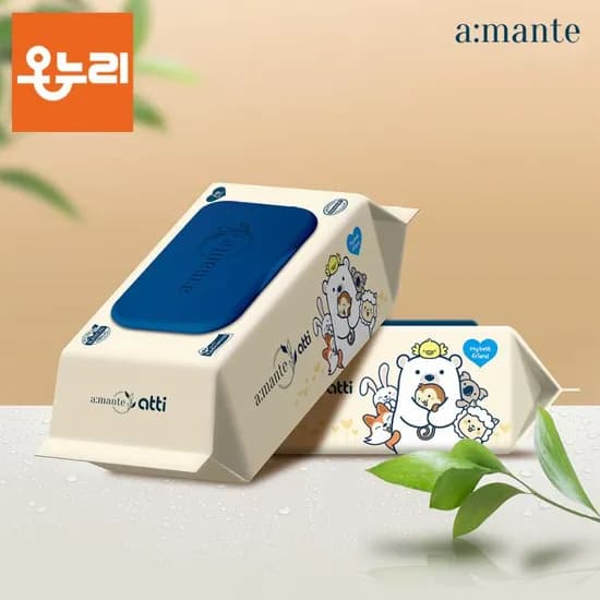 아망떼 도톰한 엠보싱 물티슈 캡형 70매 10팩 9,207원