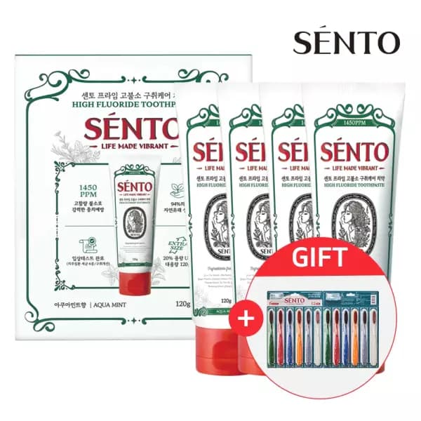 센토 구취케어 치약 120g 4개 + 점보칫솔 12개 14,930원