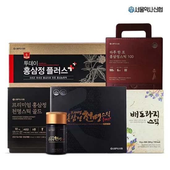 서울약사신협 프리미엄 홍삼정천명 플러스스틱 30포 2세트 60,100원+쇼핑백