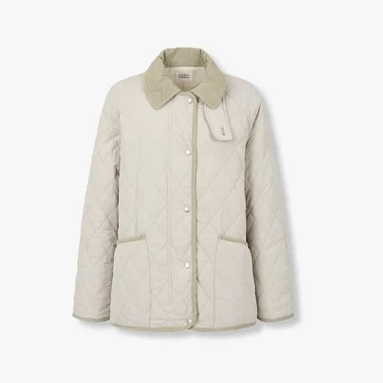 스튜디오 톰보이 코듀로이 카라 퀼팅 점퍼