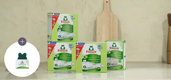 프로쉬 식기세척기세제 그린레몬 미니 식기세척기 클리너 수세미 구성