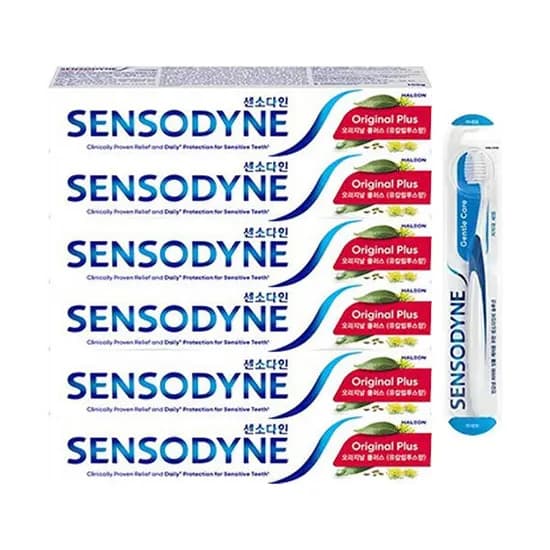 센소다인 시린이케어 치약 오리지날 플러스 100g 6개+젠틀 칫솔 1입 17,720원