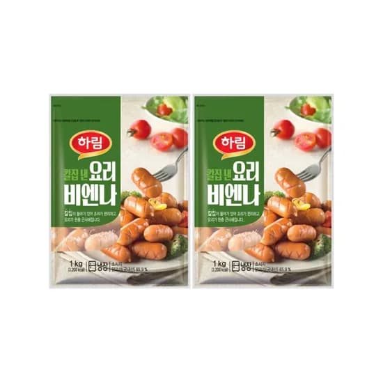하림 요리비엔나 1kg 2봉+참맛후랑크80g 증정 12,650원