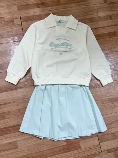 봄느낌 가득 베네통키즈 여아 맨투맨 스커트 세트 59,760원