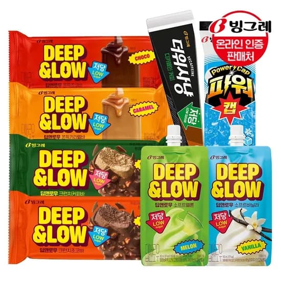 빙그레 딥앤로우 저당/제로 아이스크림 40개 골라담기 31,550원~