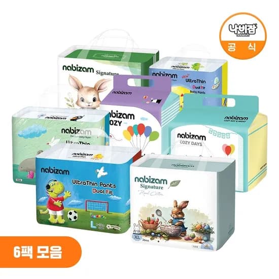 나비잠기저귀 울트라씬듀얼핏 팬티 6팩 48,970원
