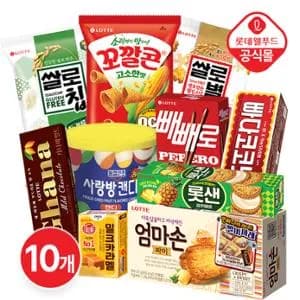 동원몰/ 엄마손파이,빼빼로,빠코 등 10개 10,990원 무배