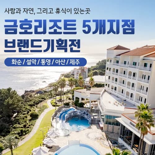 금호리조트 5개지점 룸온리/패키지 64,080원~