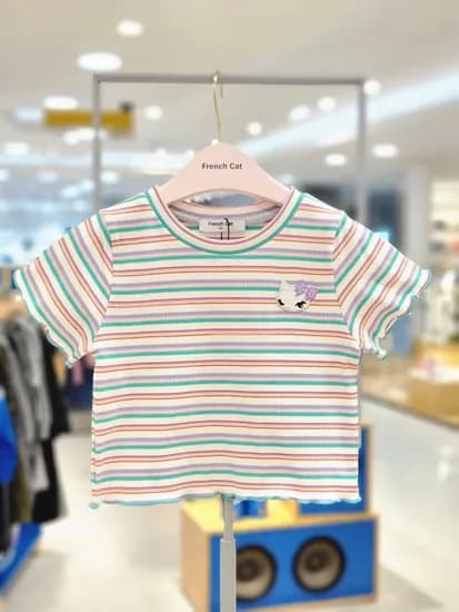 ) 넘 이쁨! 프렌치캣 멀티 스트라이프 티셔츠 ₩28,950 무배