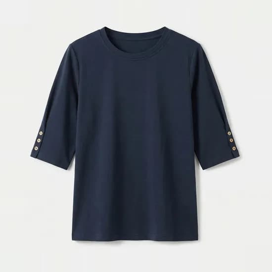 5부 쓰리버튼 슬리브 티셔츠 18100원