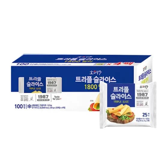 소와나무 트리플 슬라이스 치즈 1.8kg (멀티) 19,142원