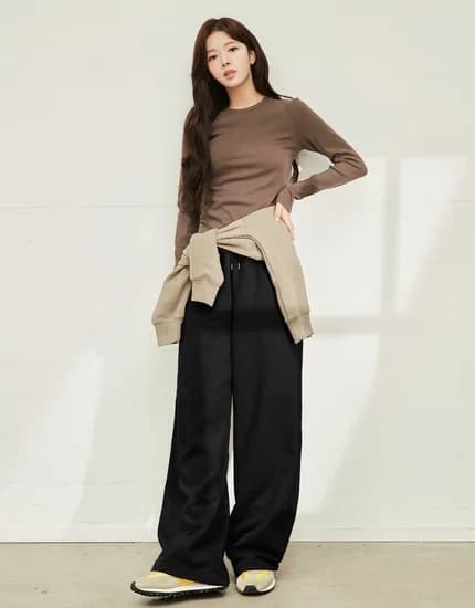 기본 일자핏 추리닝바지