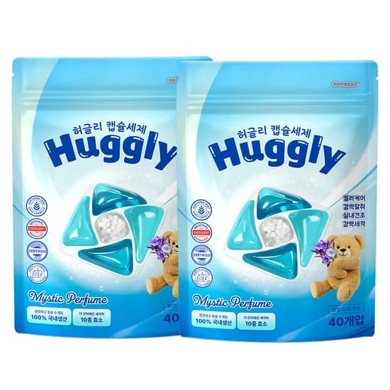 허글리 캡슐세제 미스틱퍼퓸 80개