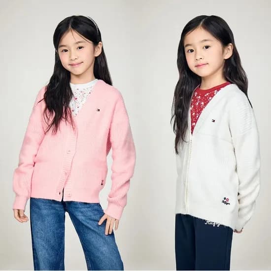 타미힐피거키즈 믹스 텍스쳐 가디건