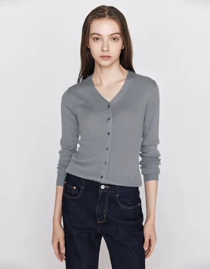 골지 브이넥 가디건 14,800원 무배