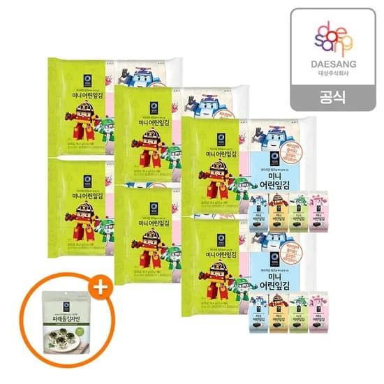 청정원 미니어린잎김 2.3g 8봉 6개+파래돌김자반 50g 13,990원