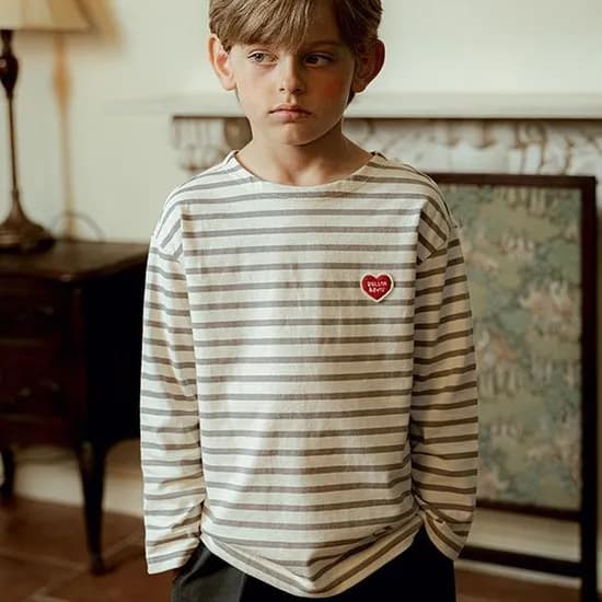 벨리타앤보이즈 스트라이프BB하트 기본티셔츠 17240원!!! 120사이즈 소량남음🔥