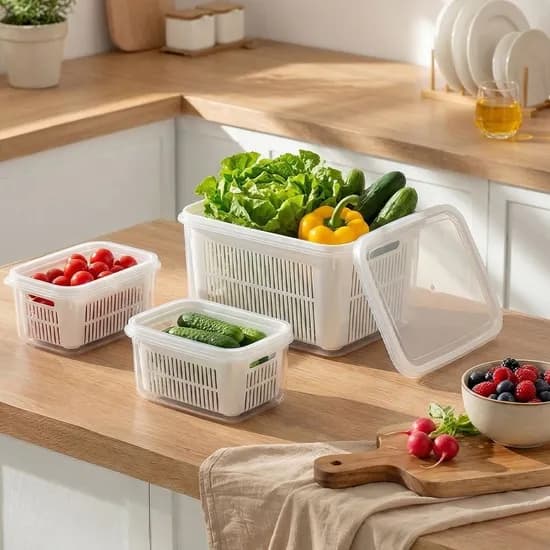 자유생활 물빠짐 채반 밀폐용기 2,500ml x 2세트 9,900원