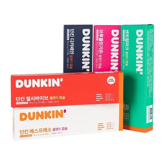 던킨 네스프레소 호환용 캡슐커피 5종 100개 골라담기 27,720원