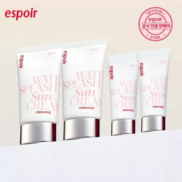 에스쁘아 워터스플래쉬 선크림 세라마이드 기획(60mL 2개+30mL 2개)18,270원(티멤,카할)