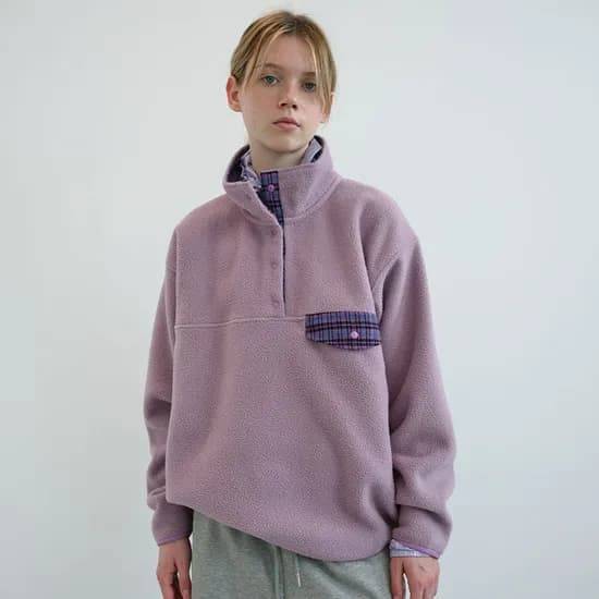 엔조블루스 레트로 스냅 플리스 아노락