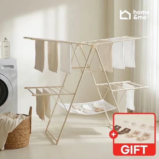 홈앤미 스틸 4단 빨래 건조대+건조망 48,000원!