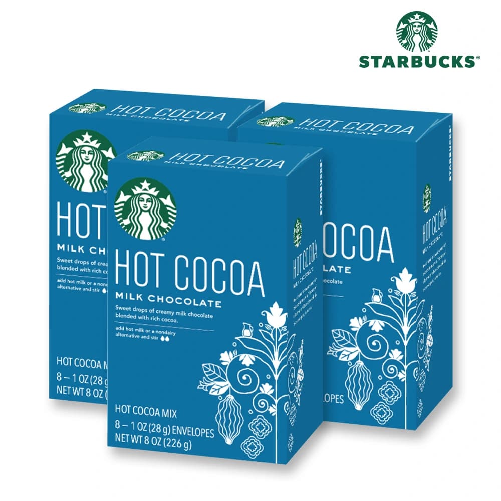 떠리몰  스타벅스 핫초코  밀크초코/마시멜로우  28g X 8개입 3박스단위로 구매가능 14970원 소비기한임박