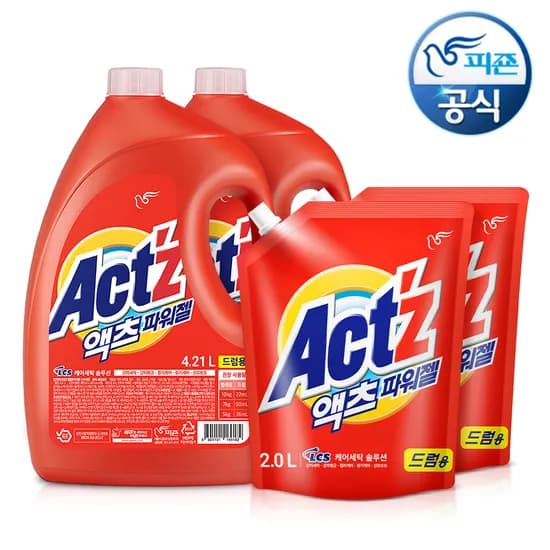 피죤공식몰 액츠 파워젤 4.21Lx2개+2Lx2개 21,510원