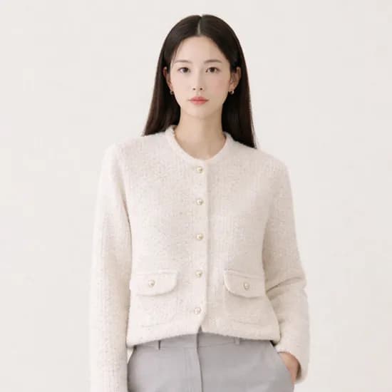 클라셰 샤인골드 라운드 헤어리 자켓 20,490원 무배