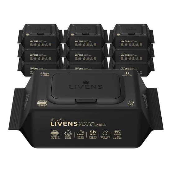 블랙라벨 물티슈 70gsm 70매 9,600원 무배