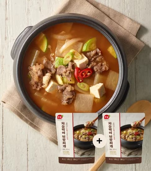 한울 차돌박이 된장찌개 600g 1+1 9,900원 무료배송