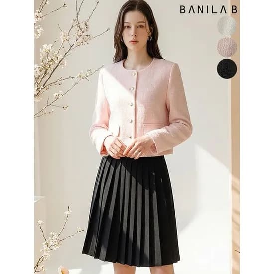 노카라 라운드 트위드 자켓 42,280원 무배