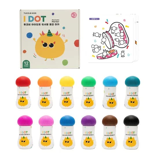 투코비 아이도트 워셔블 마카 25ml 12색+컬러링카드 세트 16,800원