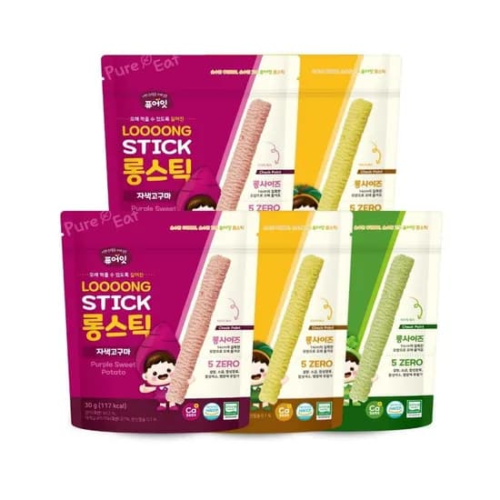 퓨어잇 유기농 쌀과자 롱스틱 5봉