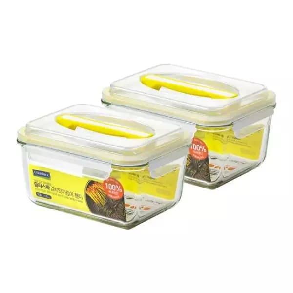 글라스락 김치맛지킴이 핸디 옐로우에디션 1.8L 2개 세트 9,660원