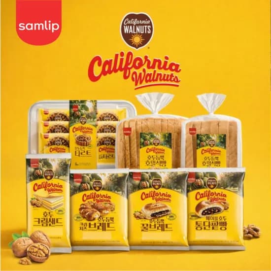 삼립 캘리포니아호두빵 4종 혼합 8봉, 10,880원 무배
