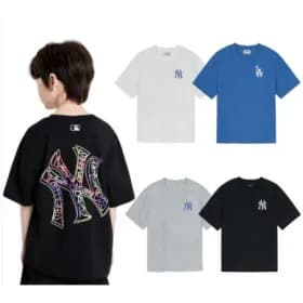 MLB 키즈 베이직 스트릿 빅로고 레터링 티셔츠