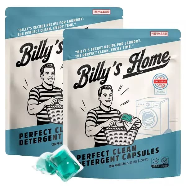 빌리스홈 초고농축 올인원 세탁세제 200개 10,500원 무배