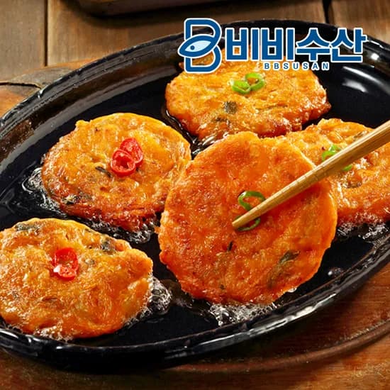 한입땡초부추전 300g × 2개 / 한입아삭김치전 300g × 2개 체감가 4785원 네멤무배