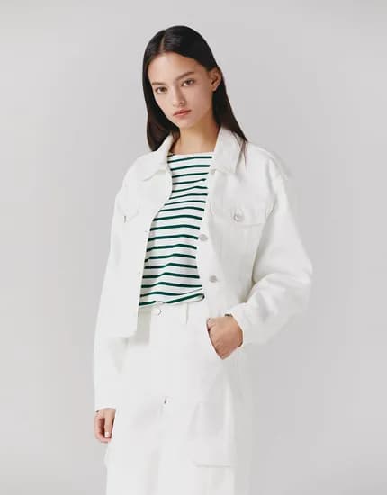 지오다노 루즈핏 숏 데님 자켓 35,000원 무배