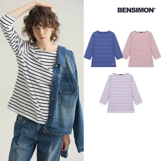 벤시몽 SS여성 스트라이프 티셔츠 11,790원 무배