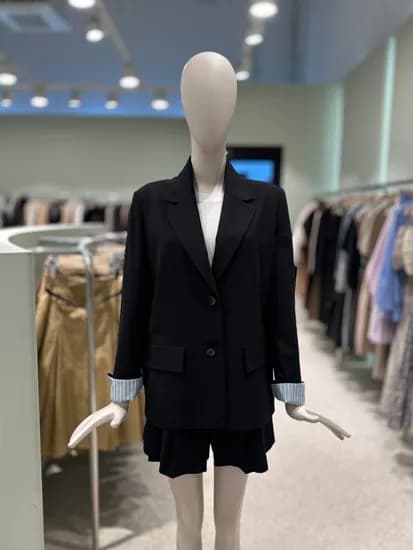 듀엘 소매배색 싱글 셋업 자켓 136,440원