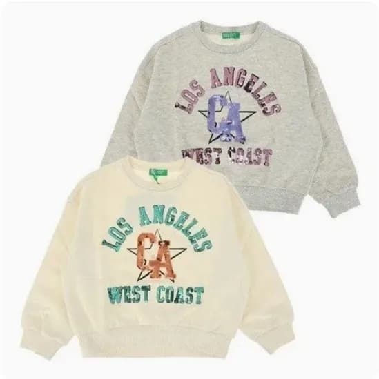 베네통키즈 여아 스팽글 맨투맨 16,310원 2장 무배